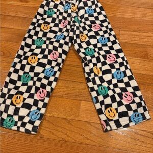 Checkered Smiley Face Pants